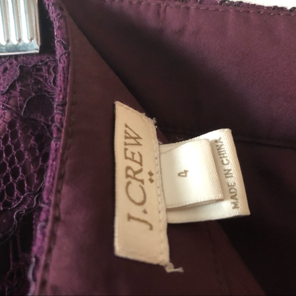 J. Crew lace purple plum pencil skirt - Picture 2 of 2
